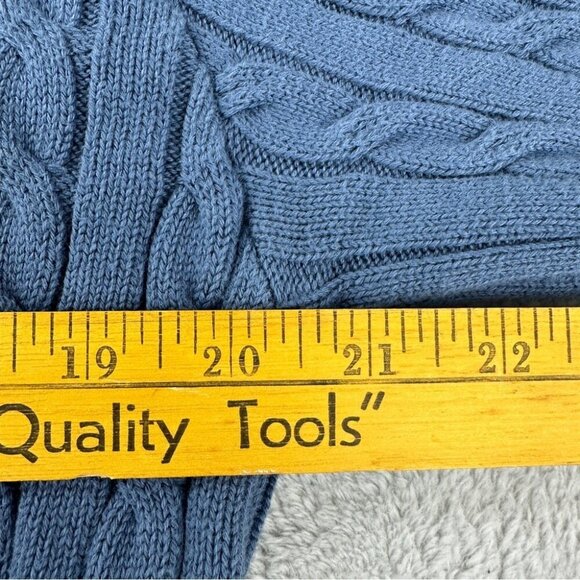 Polo Ralph Lauren Men's Size XL Chunky Cable Knit 1/4 Zip Jacket Color Blue - Picture 7 of 11